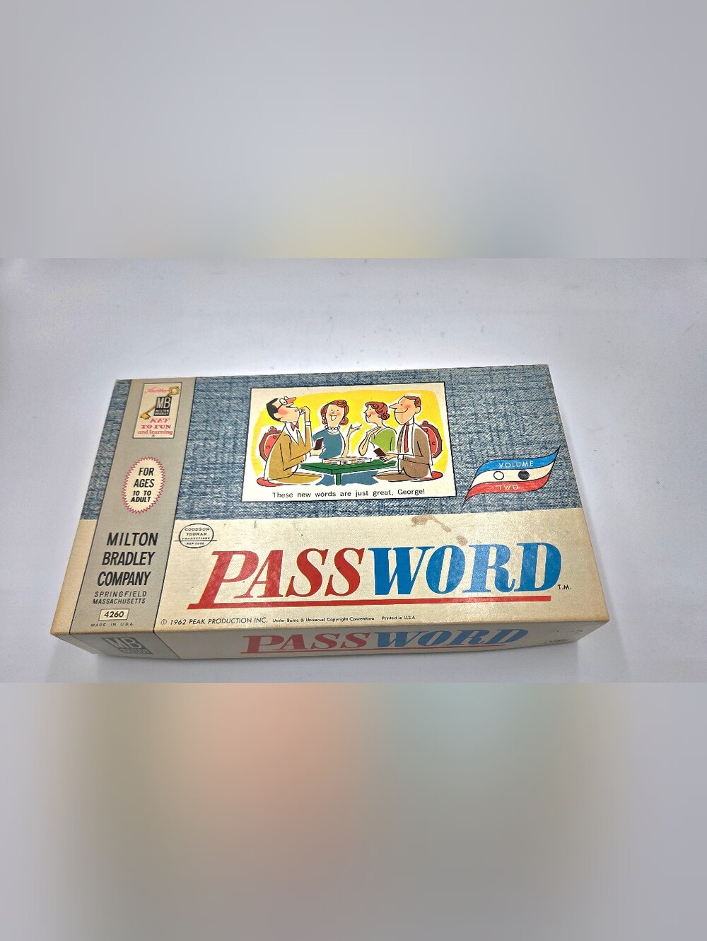 VINTAGE PASSWORD 1962 BOARD GAME FIRST EDITION CBS MILTON BRADLEY COMPLETE SET
